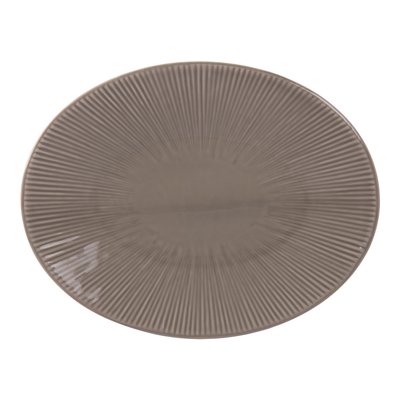 Plat ovale Bohémia 41,5 cm moutarde TABLE PASSION