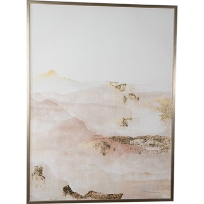 Tableau abstrait  et  effet métallisé avec cadre élégant RECOLLECTION