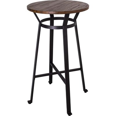 Table ronde mange-debout plateau en bois d'orme 60 cm ANTIC LINE CRÉATIONS
