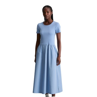 Robe en jersey flare avec jupe en popeline de coton MARC O’POLO DENIM