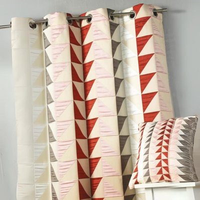 Rideau en jacquard imprimés triangulaires HOME MAISON