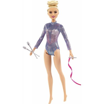 Barbie gymnastique en justaucorps et accessoires MATTEL