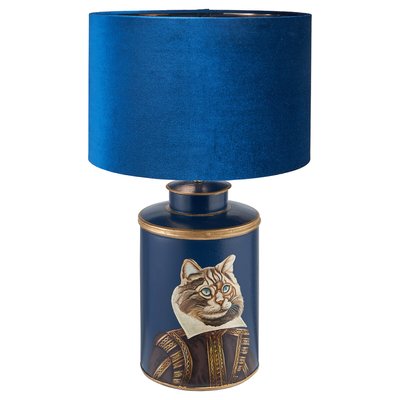 Hand Painted Tudor Cat Table Lamp SO'HOME