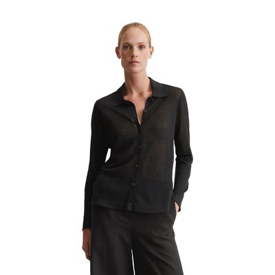 Cardigan slim en pur lin MARC O'POLO