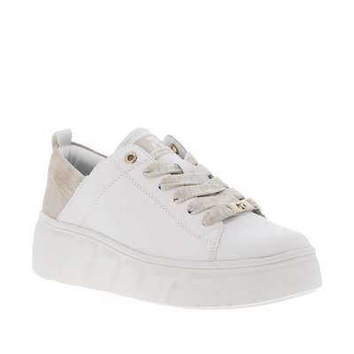 Tennis cuir talon plateforme RIEKER