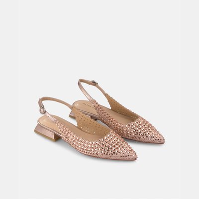 Chaussures plates à bout pointu avec strass ALMA EN PENA