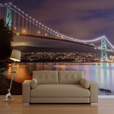 Papier peint intissé panoramique Ville et Architecture Lions Gate Bridge - Vancouver (Canada) EDEN