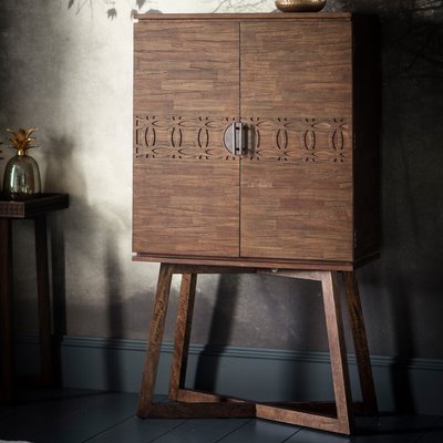 Barauni Boho Mango Wood Cocktail Cabinet SO'HOME
