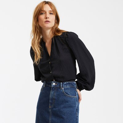 Chemisier ample, col V, manches ballon LA REDOUTE COLLECTIONS