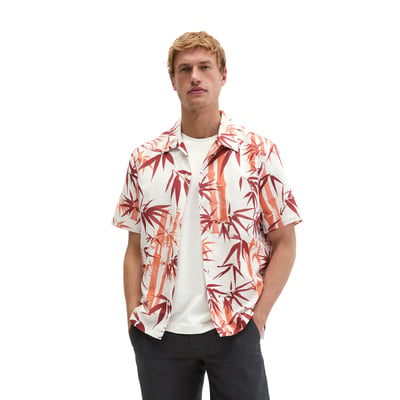 Chemise à manches courtes regular en lin et en coton bio MARC O'POLO
