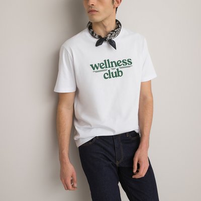 T-shirt pur coton col rond manches courtes LA REDOUTE COLLECTIONS