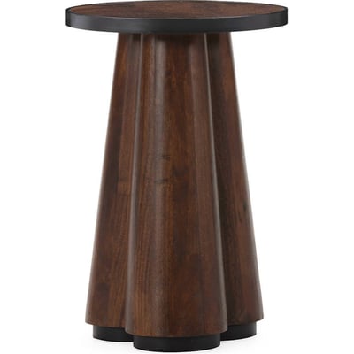 Table d'appoint ronde en bois et métal RECOLLECTION