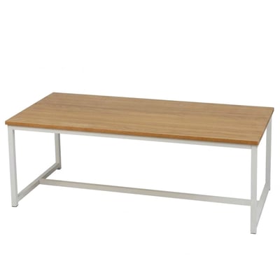 Table basse bois et métal blanc 100x50x36cm URBAN LIVING