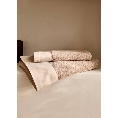 Serviette toilette bordure lin MANGO HOME