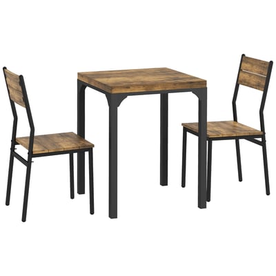 Ensemble de table à manger MDF Brun Rustique HOMCOM