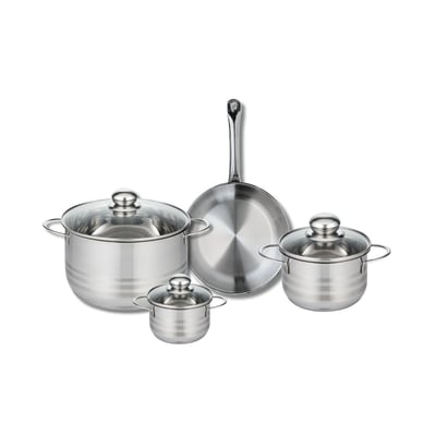 Batterie 1 poêle 24cm + 3 faitouts 12/16/24cm PROFI BRILLANT ELO