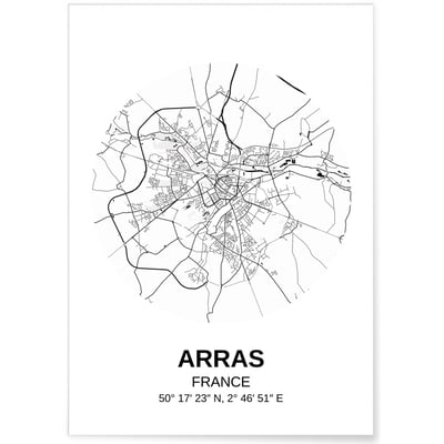 Affiche Carte Arras L'AFFICHERIE