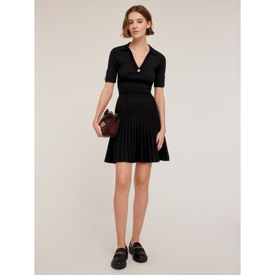 Robe en maille de viscose mélangée à côtes MOTIVI