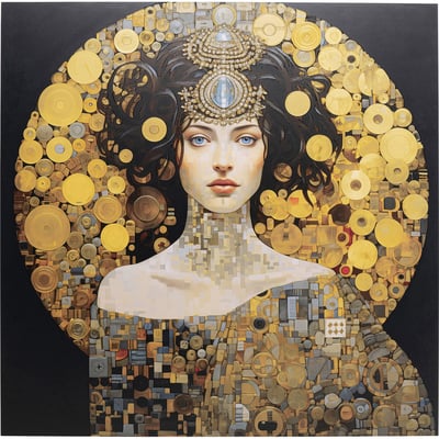 Tableau en verre femme, ART NOUVEAU KARE DESIGN