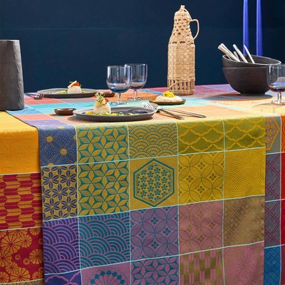 Chemin de table pur coton Mille hana GARNIER THIEBAUT