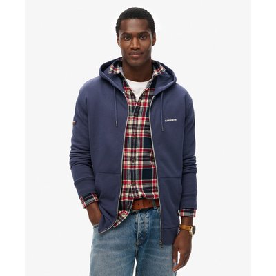 Sweat à capuche zippé uni SUPERDRY