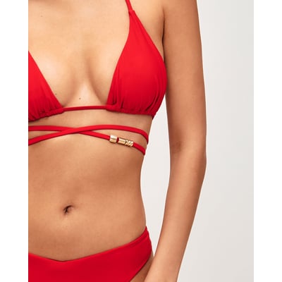 Maillot de bain triangle avec détail bijou sur les lassages BROWNINIZ UNDIZ