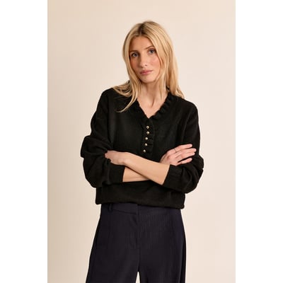 Pull en maille col volanté MOLLY BRACKEN