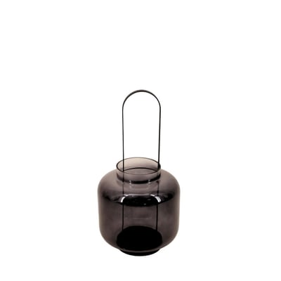 Lanterne en verre et métal 33cm ORNAMI