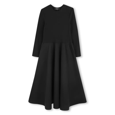 Longue robe bi-tissu DKNY