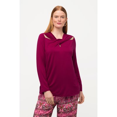 T-shirt, décolleté drapé, découpes ULLA POPKEN