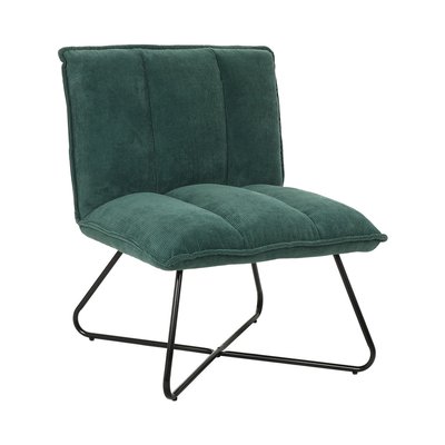 Fauteuil en velours côtelé pieds métal - FORREST POMAX