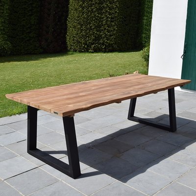 Table en alu et teck massif Mucen GECKO JARDIN