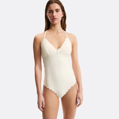 Pique Halterneck Swimsuit ANNE WEYBURN