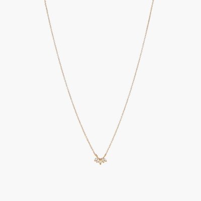 Collier pendentif pétales de zircon - argent garanti 925 BALABOOSTE