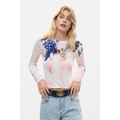 T-shirt à manches longues imprimé DESIGUAL
