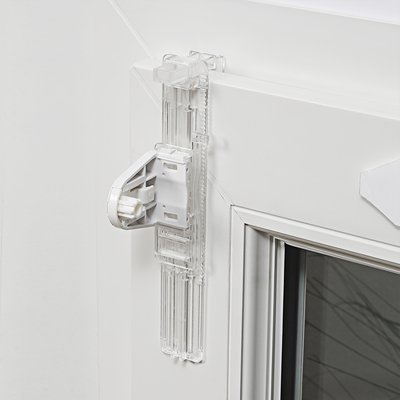 Lot de 2 fixations sans percer à serrer pour store sur fenêtre avec aération MADECOSTORE