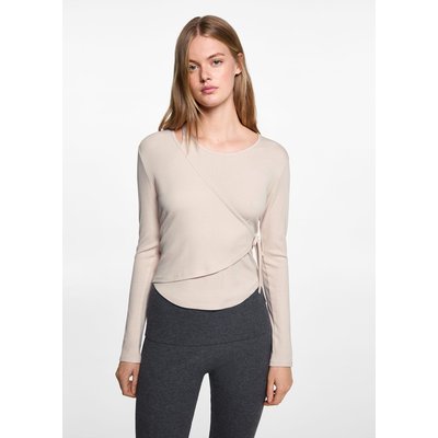 T-shirt croisé nœud MANGO TEEN
