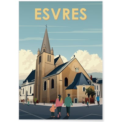 Affiche ville Esvres L'AFFICHERIE