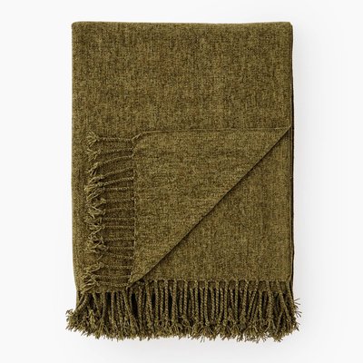 Plaid chenille, 130x170cm, 100% polyester recyclé MONOPRIX