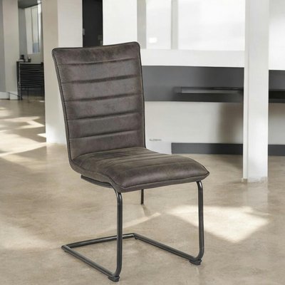 Chaise grise en tissu microfibre PIER IMPORT