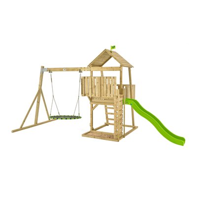 Aire de jeux bois balançoire nid KINGSWOOD TP TOYS