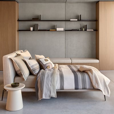 Drap housse en satin de coton marron, MODERNIST BOSS HOME