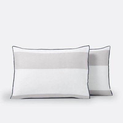 Yacht Striped Cotton Pillowcase LA REDOUTE INTERIEURS