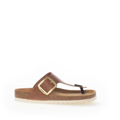 Mules en cuir lisse à talon plat GABOR