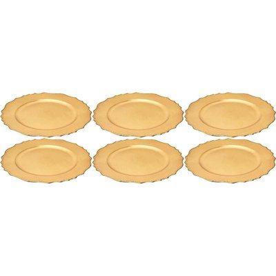 Dessous d'assiette en plastique doré Royal (Lot de 6) CMP