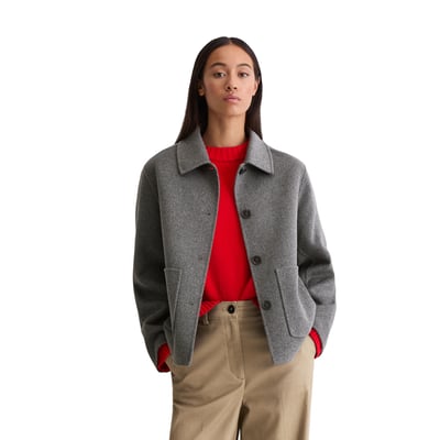Veste chemise regular en double face de laine noble MARC O'POLO