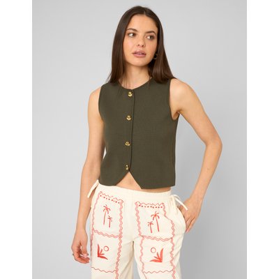 Top sans manches boutonné BZB