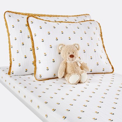 Taie d'oreiller gaze de coton, Tulipe LA REDOUTE INTERIEURS