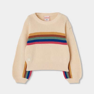 Pull fille avec rayures BOBOLI