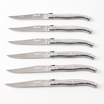 Coffret 6 couteaux laguiole inox fermant JEAN DUBOST